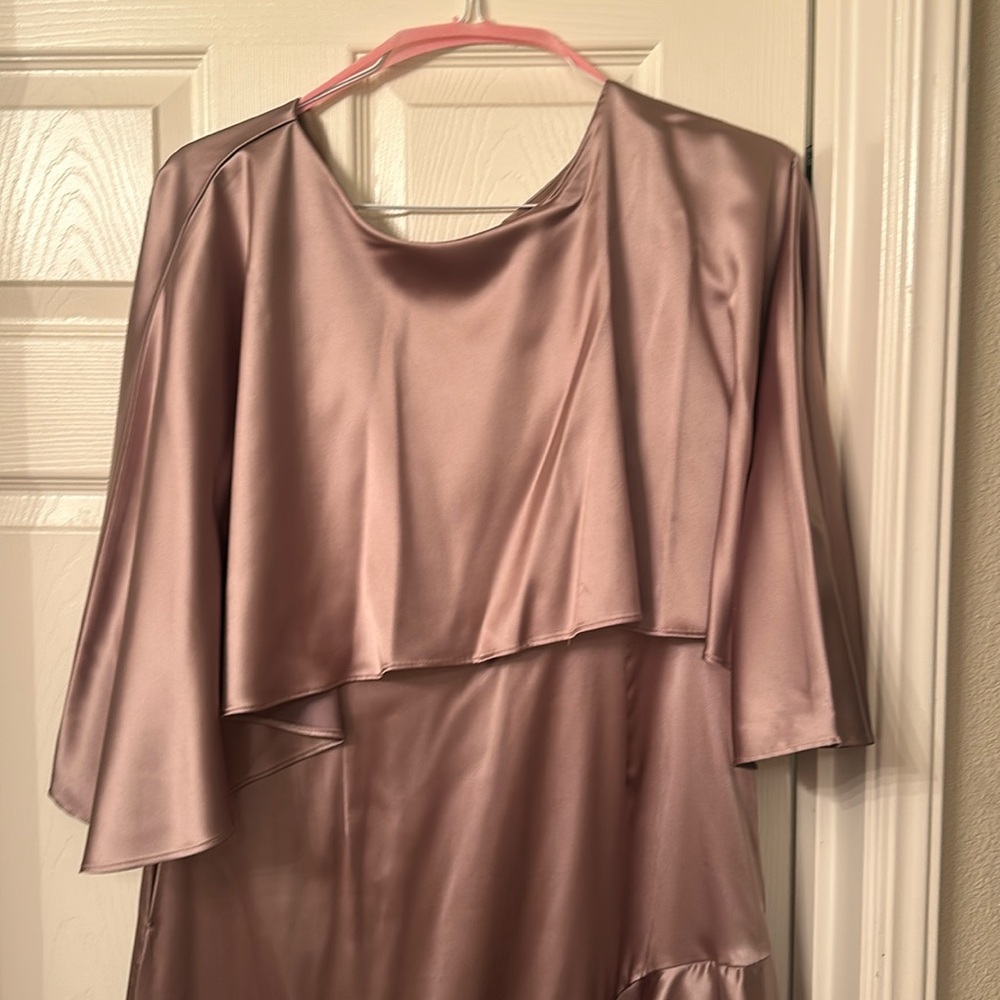 Dainty Jewells Elegant Satin Dress in Mauve
